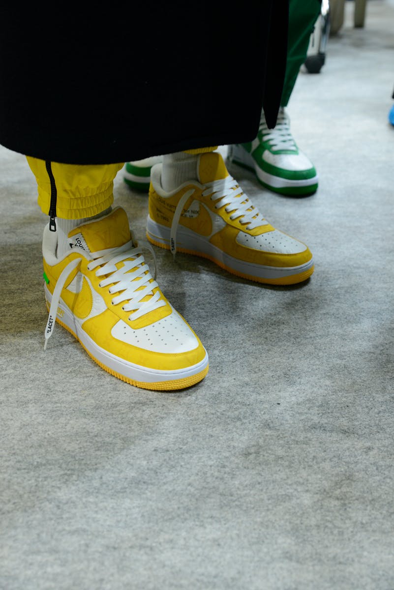 yellow louis vuitton air force 1
